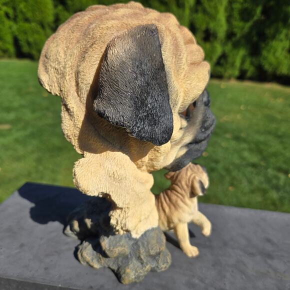 Mama and Pup Pug Look of Love Bust Westland Giftware #3178 HEAVY - Picture 6 of 16